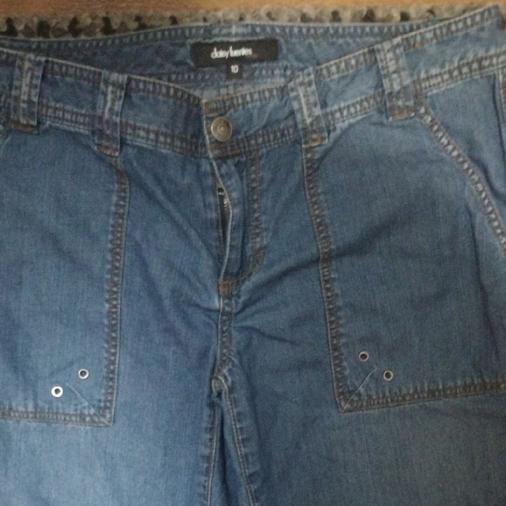 Daisy Fuentes Blue Wide Leg Jeans - Picture 3 of 6